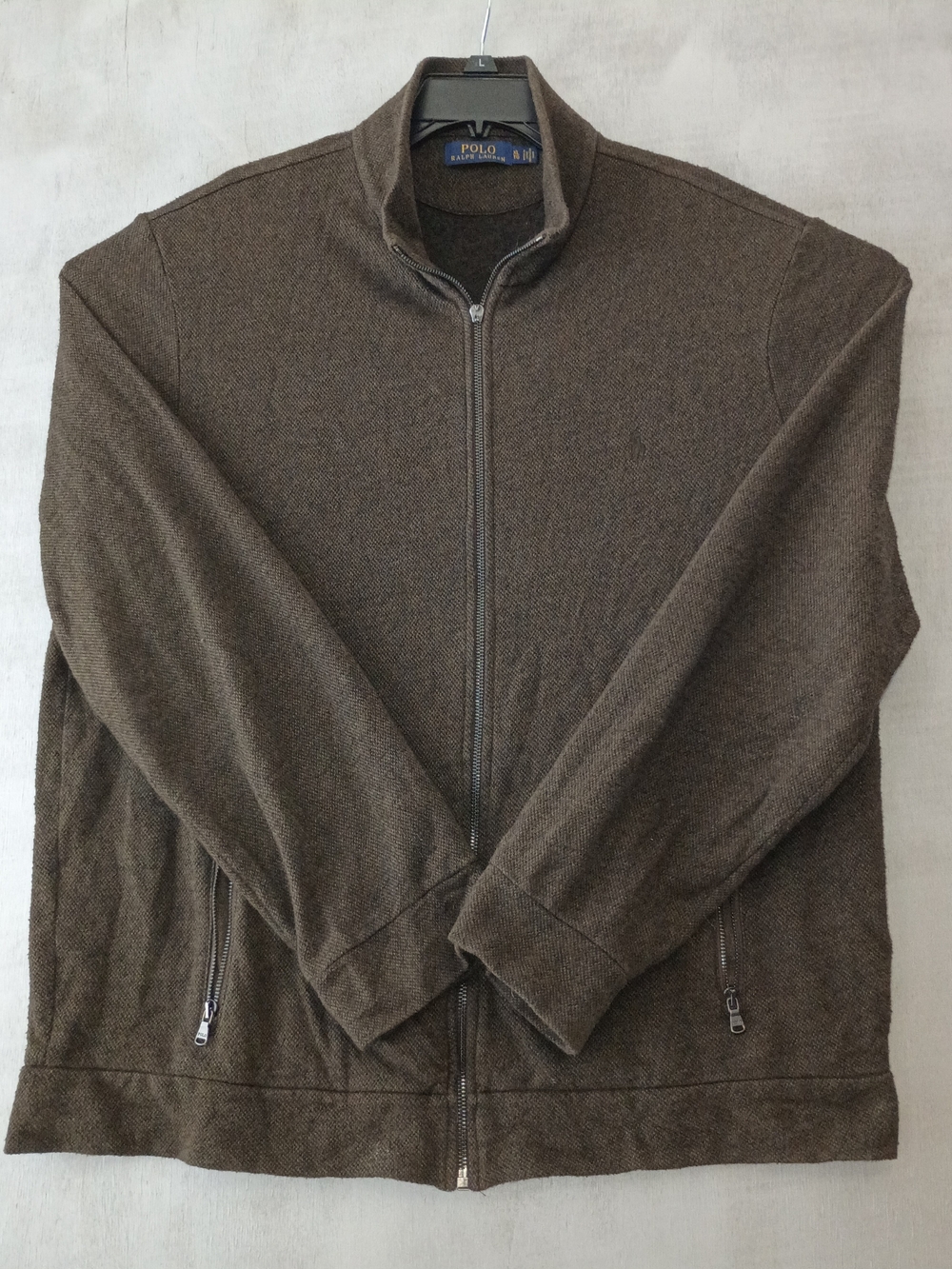 Polo by Ralph Lauren Brown Full-Zip Men's Sweater Jacket